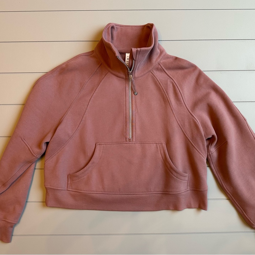 Lululemon Scuba Oversized Funnel-Neck Half Zip Twilight Rose
